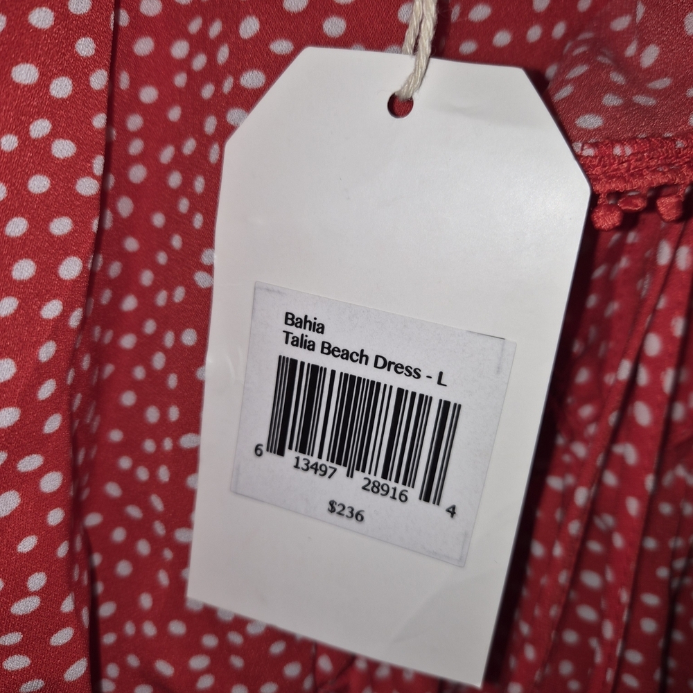 Red Maxi Dress with Ruffle Details - Picture 6 of 7